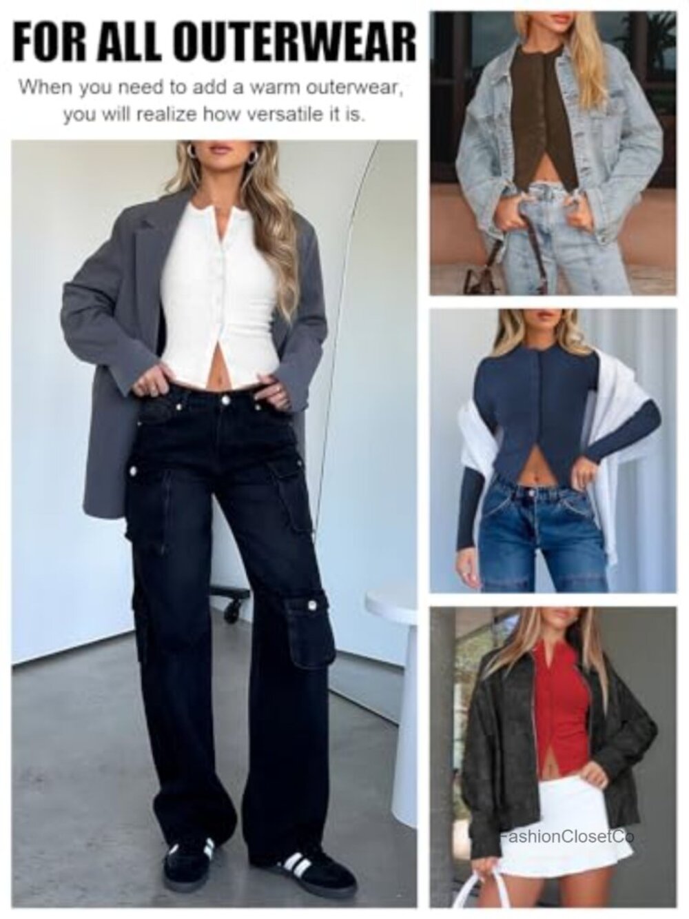 Women's Ribbed Knit Button Down Long Sleeve Cardigan Top - Picture 5 of 6